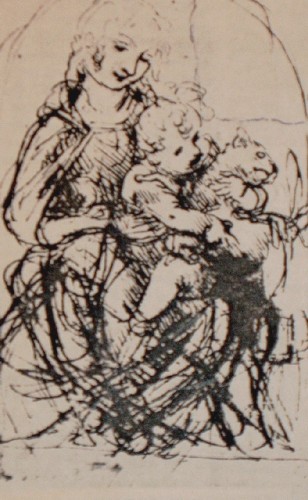 Madonna mit Kind und Katze