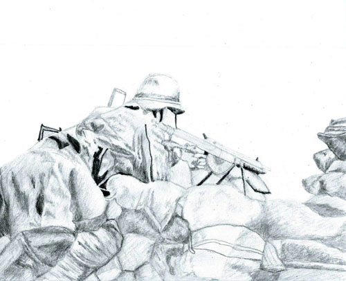 zolnierz w okopach