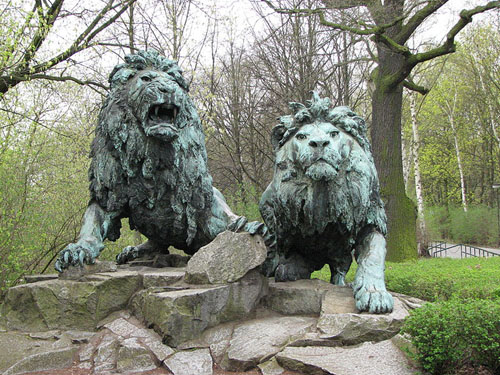 Reinhold Begas  Löwen im Tierpark