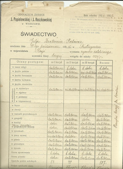 1_Julia_Rejman_swiadectwo_szkolne_szkola_Roszkowskiej_1